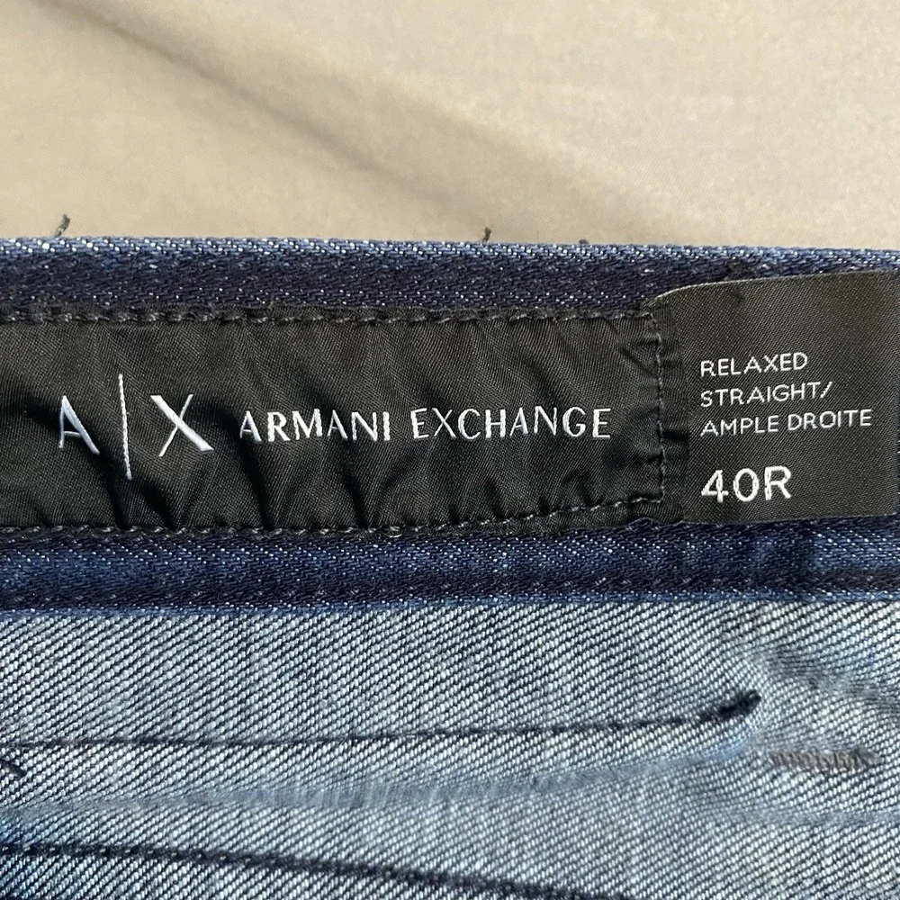A/X Armani Exchange J15 Men's 40x31 Dark Blue Relaxed Straight Denim Pants Jeans